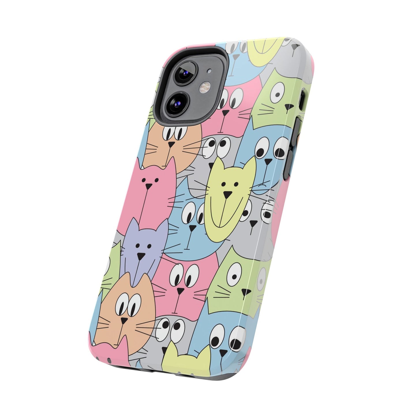 Hand drawn cute cats faces Tough Phone Cases