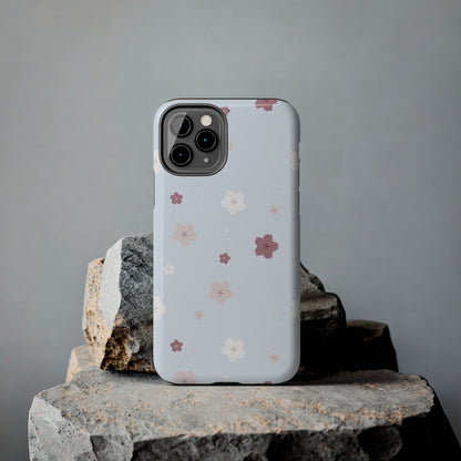 seamless cute lovely pink and white cherry blossom Tough Phone Cases