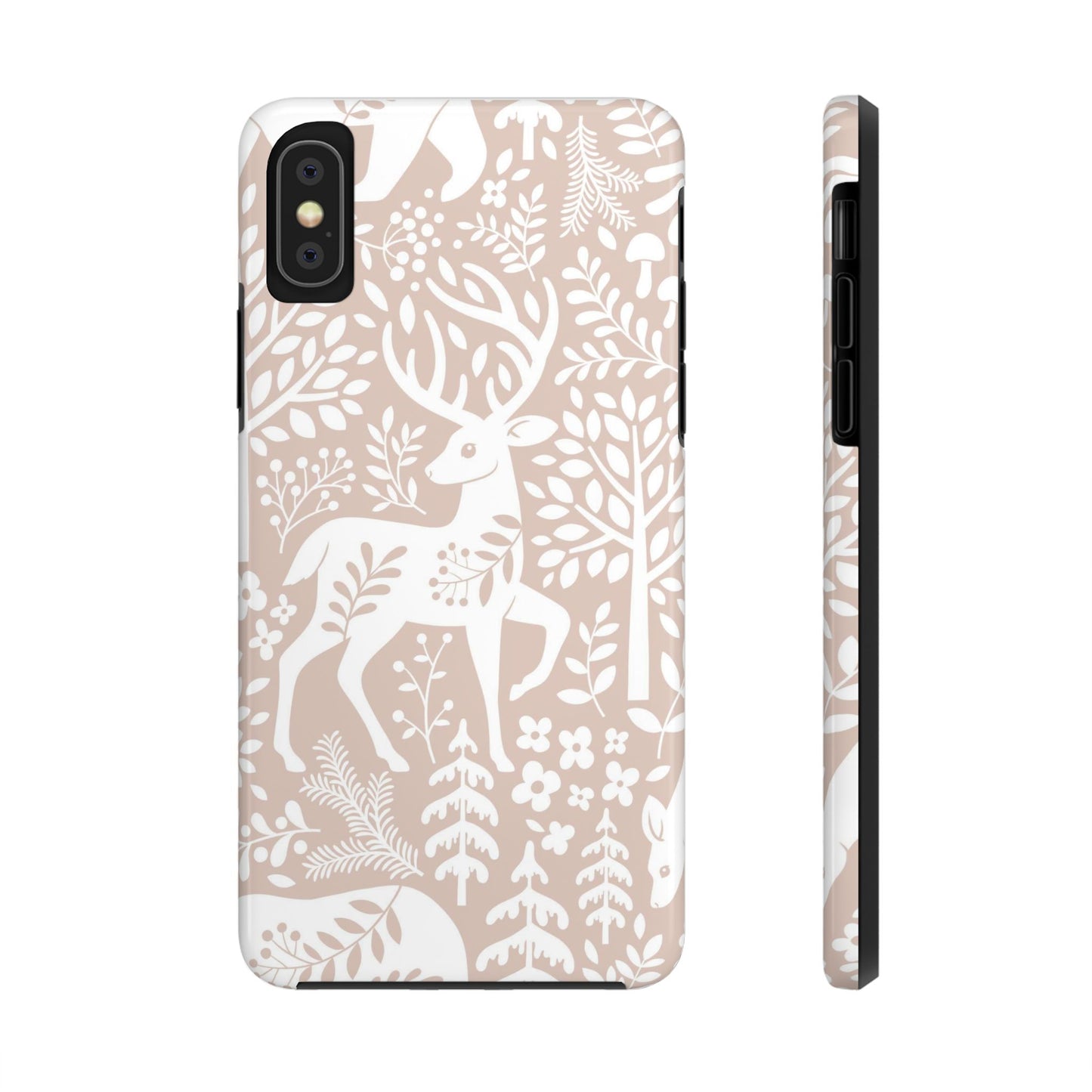 Seamless pattern with cute woodland animals Tough Phone Cases iPhone XS