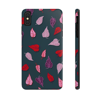 seasonal autumn fallen yellowed leaves Tough Phone Cases iPhone XS MAX