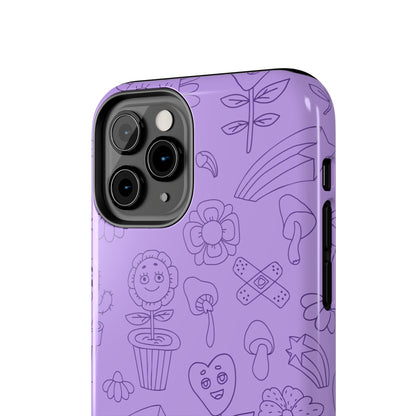 Retro seamless pattern with groovy element Tough Phone Cases