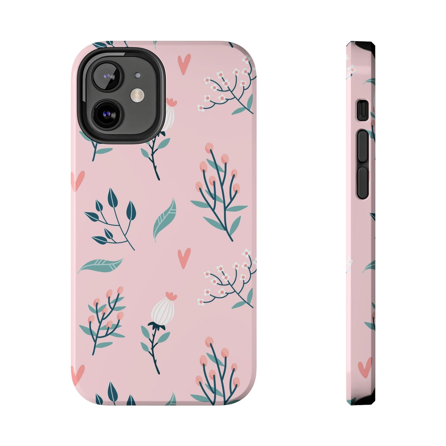 Floral seamless pattern. Garden flowers branches Tough Phone Cases iPhone 12 Mini