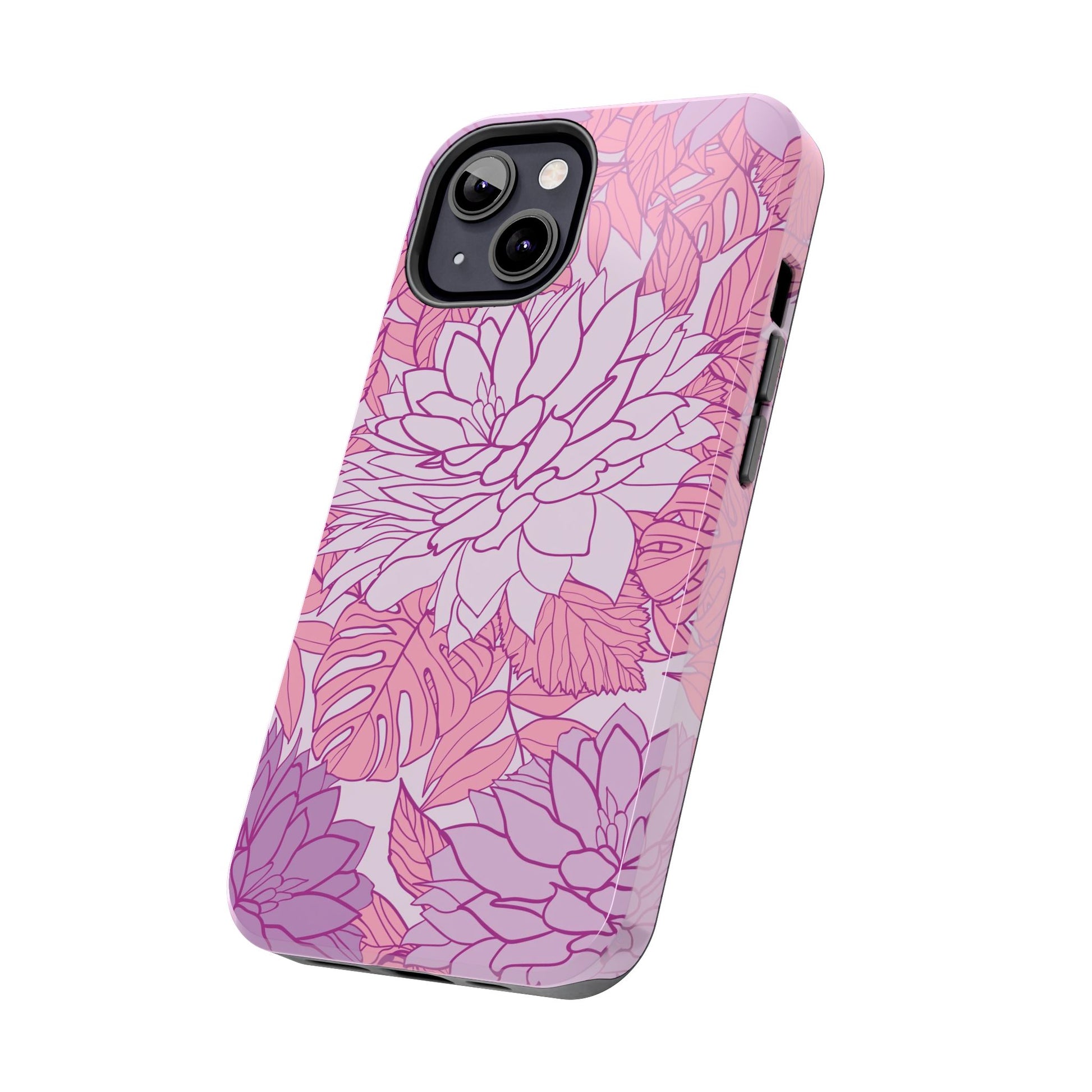 Marigold flowers and leaves Tough Phone Cases