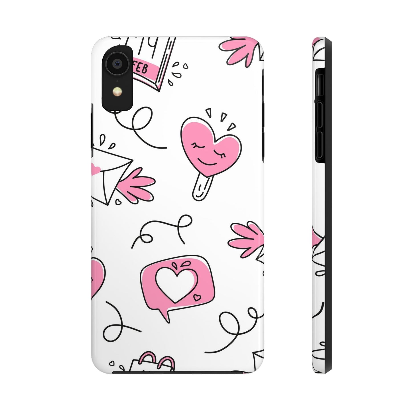 Seamless pattern of valentines calendars Tough Phone Cases iPhone XR