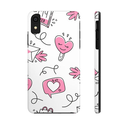 Seamless pattern of valentines calendars Tough Phone Cases iPhone XR