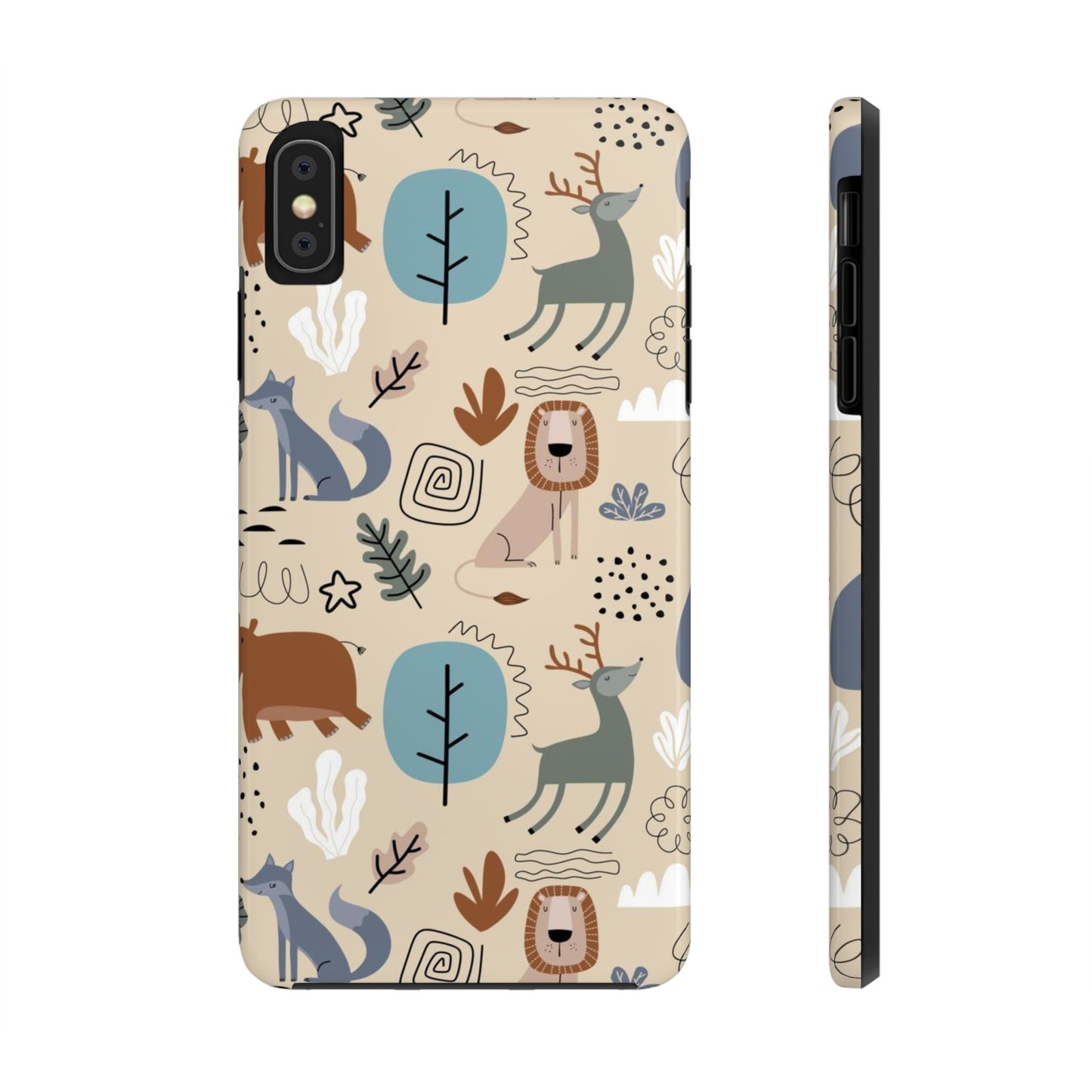 seamless pattern with cute animal Tough Phone Cases iPhone XS MAX