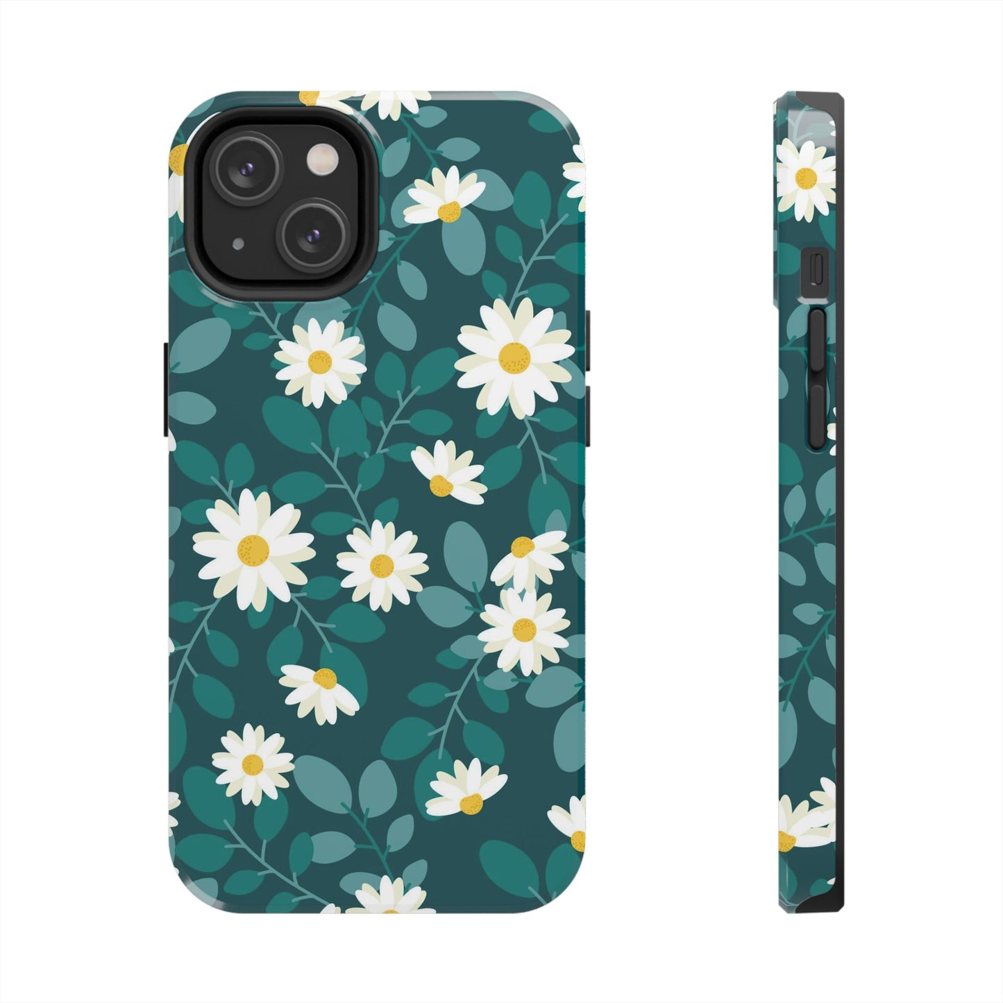 cute white daisy flower flat style seamless pattern Tough Phone Cases iPhone 14