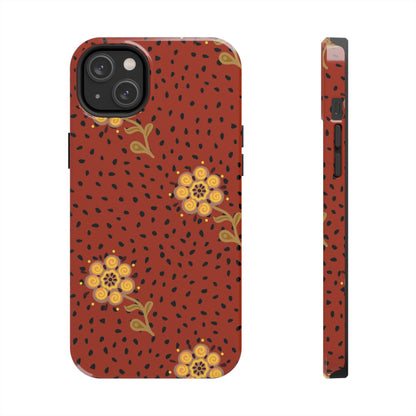 Abstract ethnic flower seamless pattern Tough Phone Cases iPhone 14 Plus