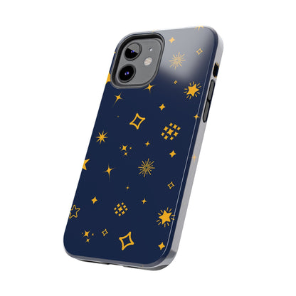 pattern on a blue Tough Phone Cases