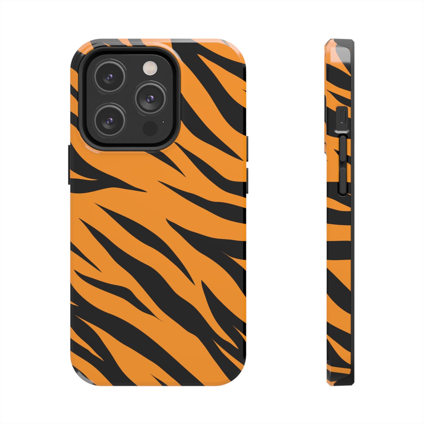 Tiger Texture Tough Phone Cases iPhone 14 Pro