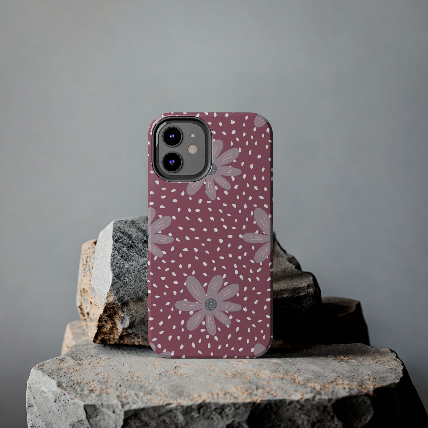 Vintage ditsy seamless pattern on dots Tough Phone Cases