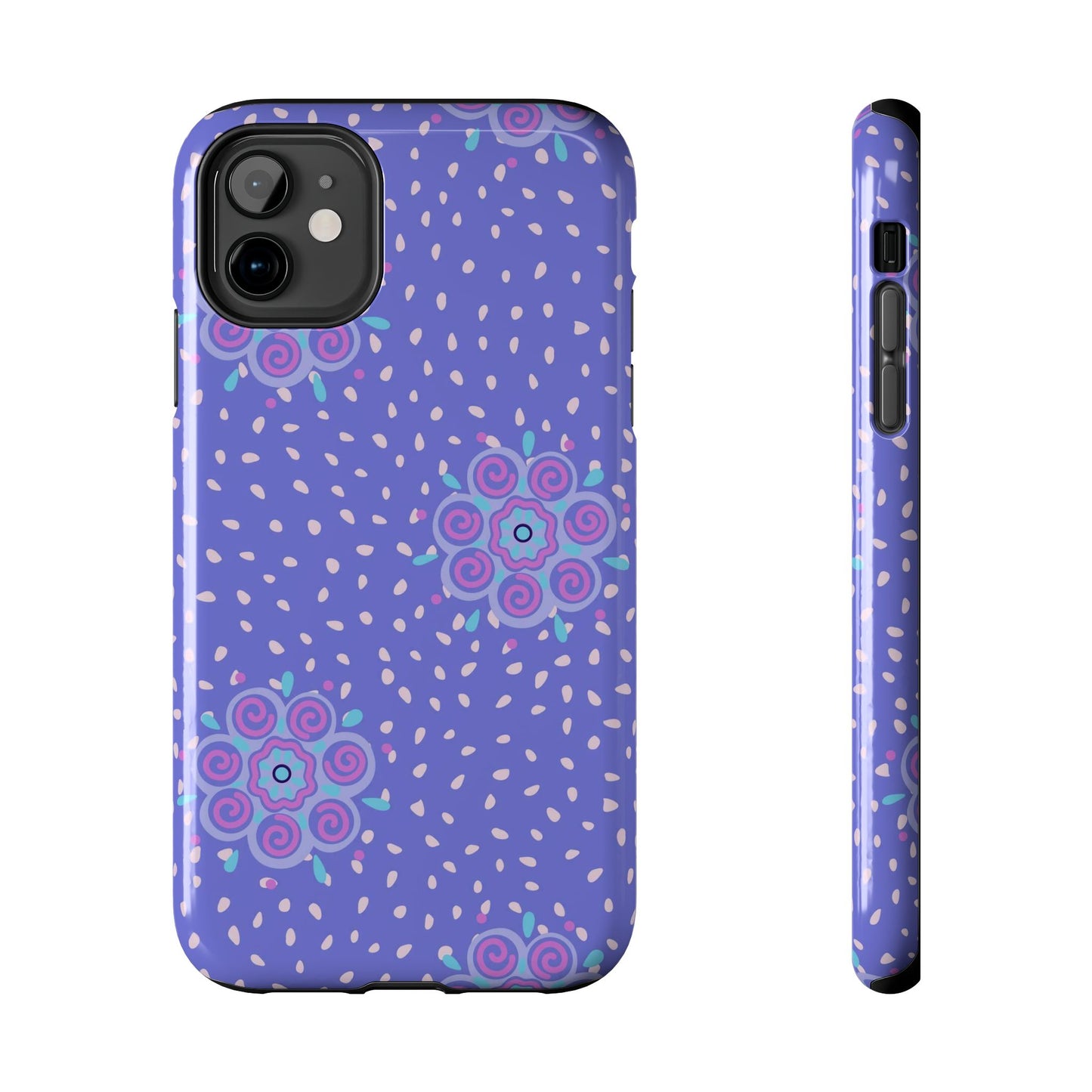 Abstract ethnic bud flower seamless pattern Tough Phone Cases iPhone 11