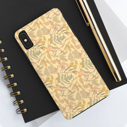 Boho Plants Leafs Pattern Tough Phone Cases