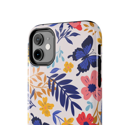 Seamless pattern with butterflies and flowers Tough Phone Cases