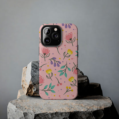 beautiful seamless handrawn floral Tough Phone Cases