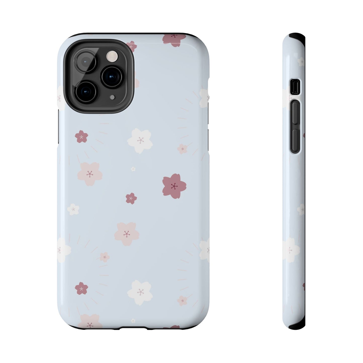 seamless cute lovely pink and white cherry blossom Tough Phone Cases iPhone 11 Pro