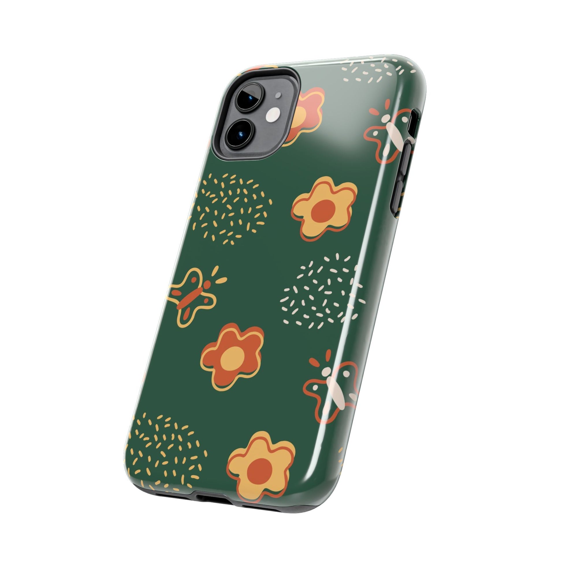 Seamless pattern with flowers and butterflies Tough Phone Cases