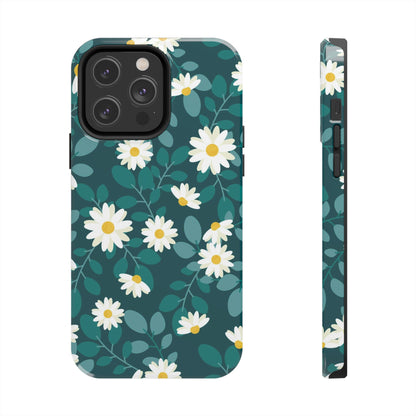 cute white daisy flower flat style seamless pattern Tough Phone Cases iPhone 14 Pro Max