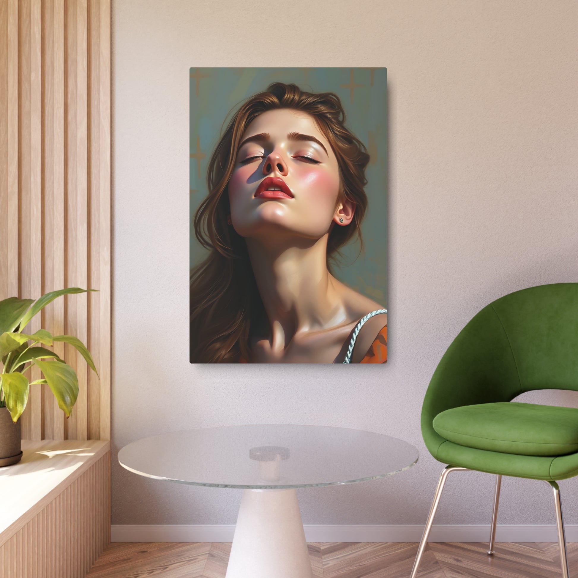 Elegance in Serenity: Ethereal Beauty Metal Art print