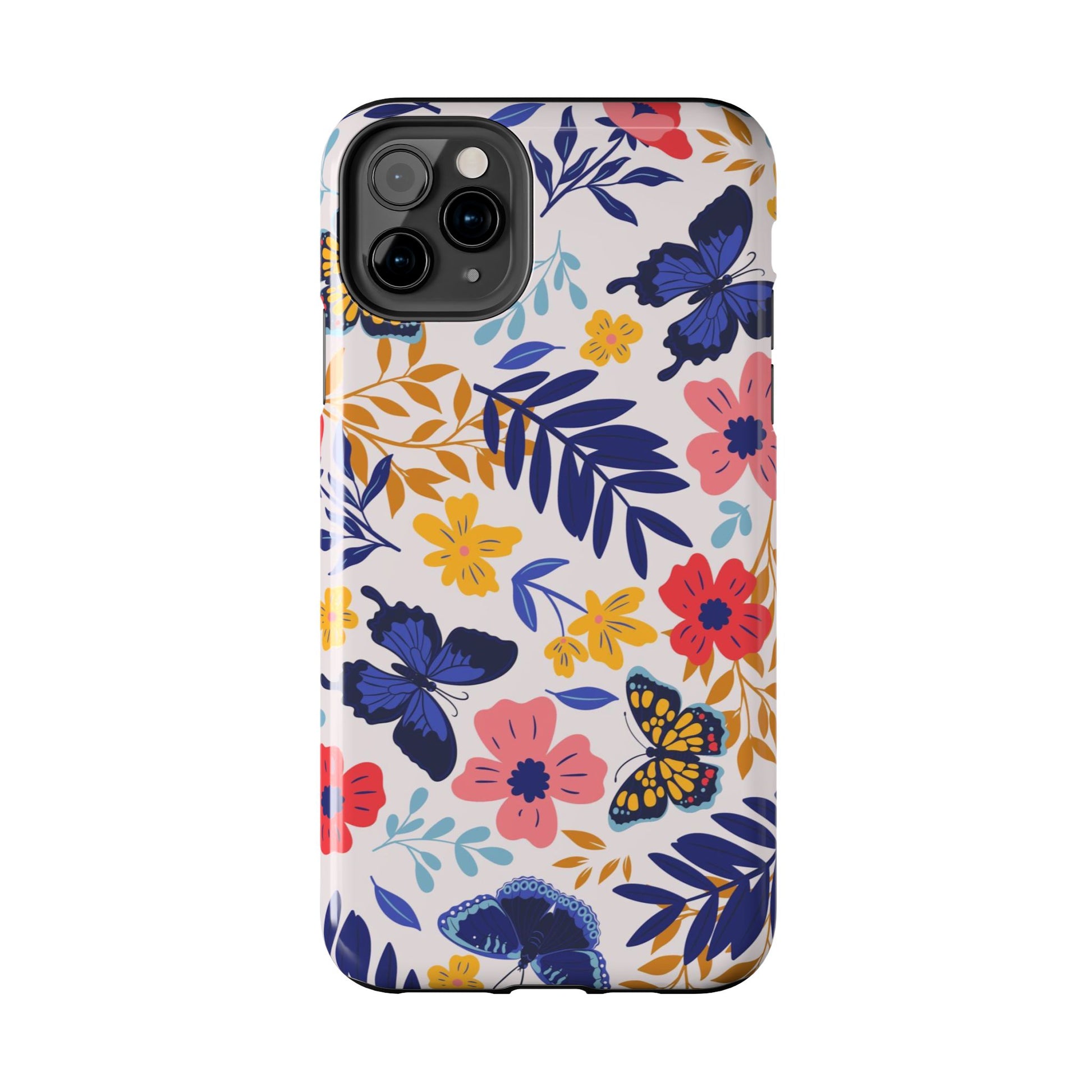 Seamless pattern with butterflies and flowers Tough Phone Cases