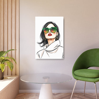 Vogue Visage: The Epitome of Chic Elegance in Modern Aesthetics Metal Art Sign