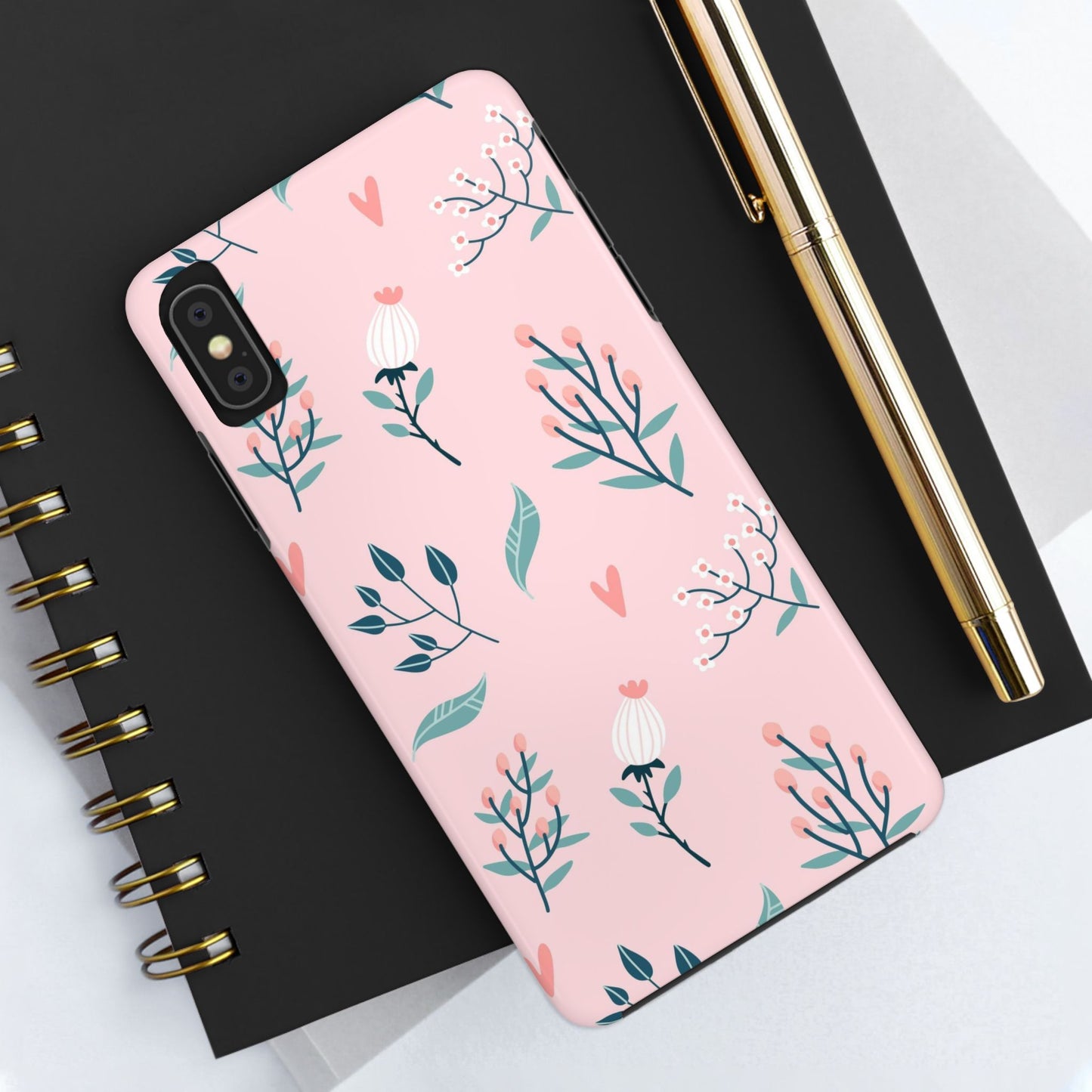 Floral seamless pattern. Garden flowers branches Tough Phone Cases