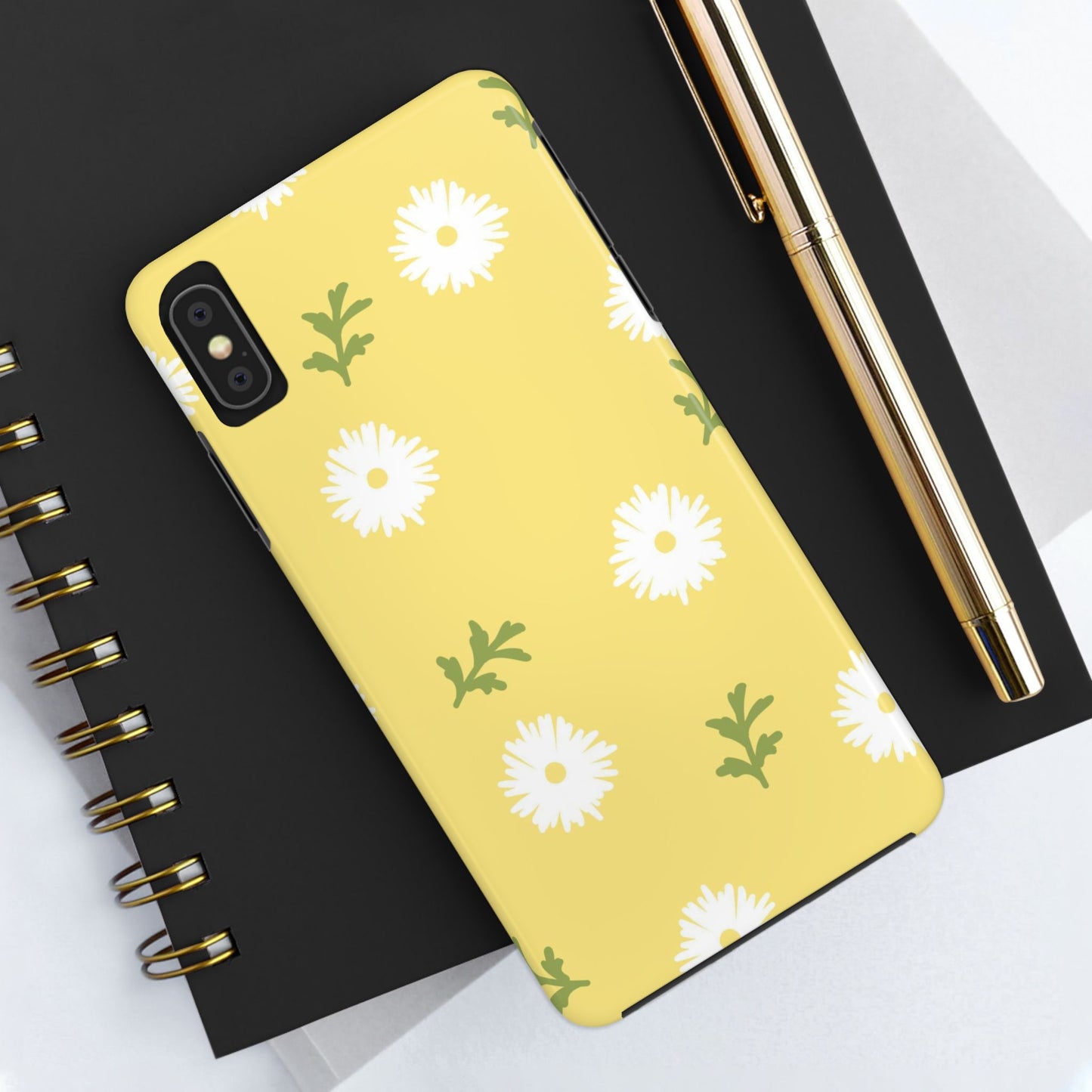 seamless doodle hand drawing daisy flower Tough Phone Cases