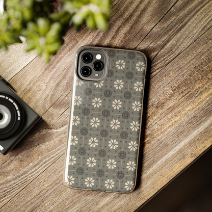 Grey Mosaic Pattern Tough Phone Cases