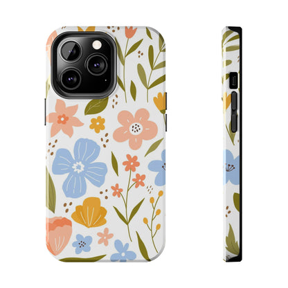 Big collection of blooming flowers, twigs and leaves Tough Phone Cases iPhone 13 Pro