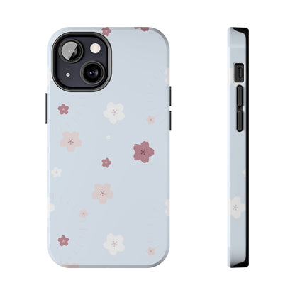 seamless cute lovely pink and white cherry blossom Tough Phone Cases iPhone 13 Mini