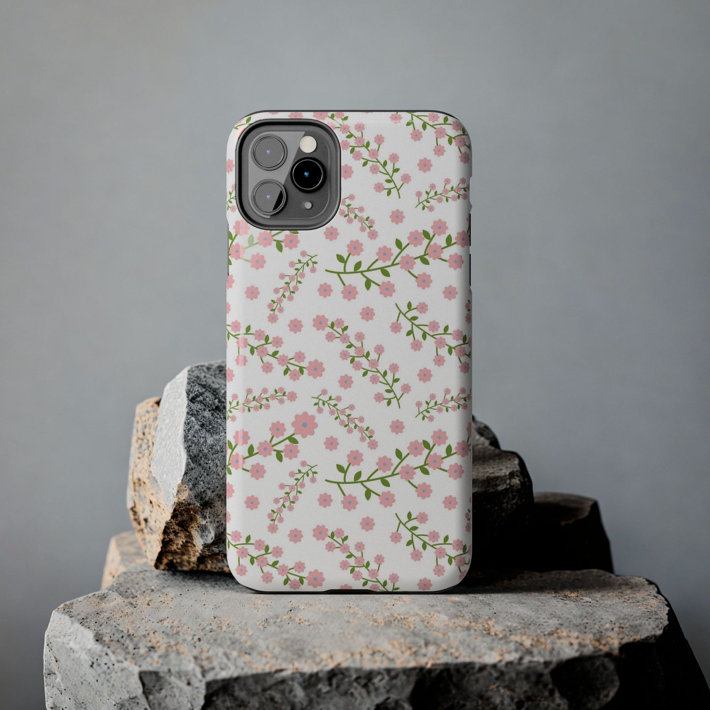 Seamless pattern green branches with blooming Tough Phone Cases