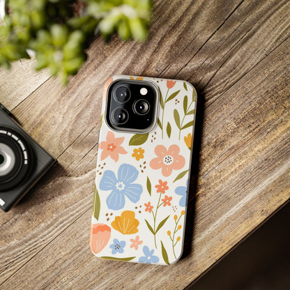 Big collection of blooming flowers, twigs and leaves Tough Phone Cases