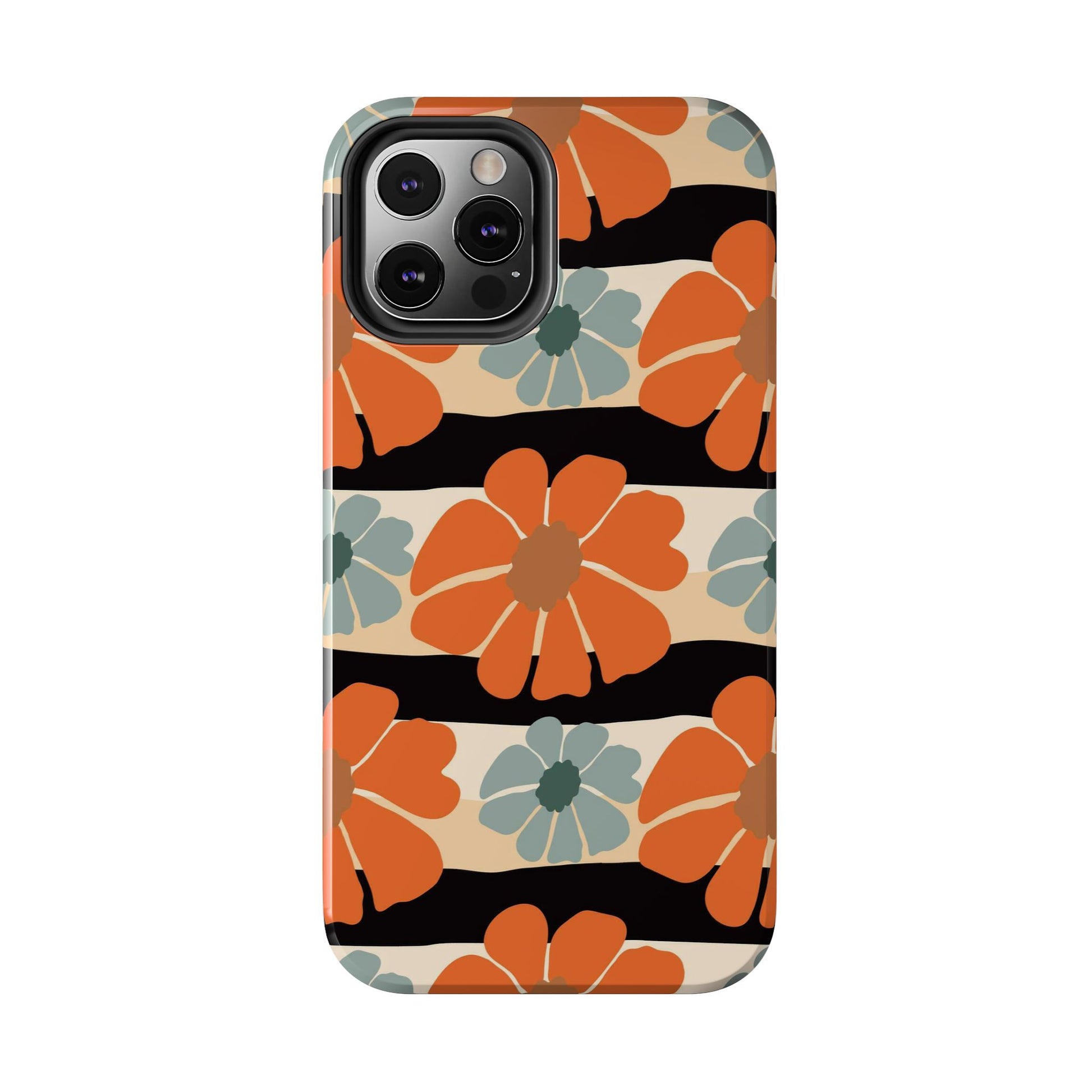 Retro groovy flowers seamless pattern Tough Phone Cases