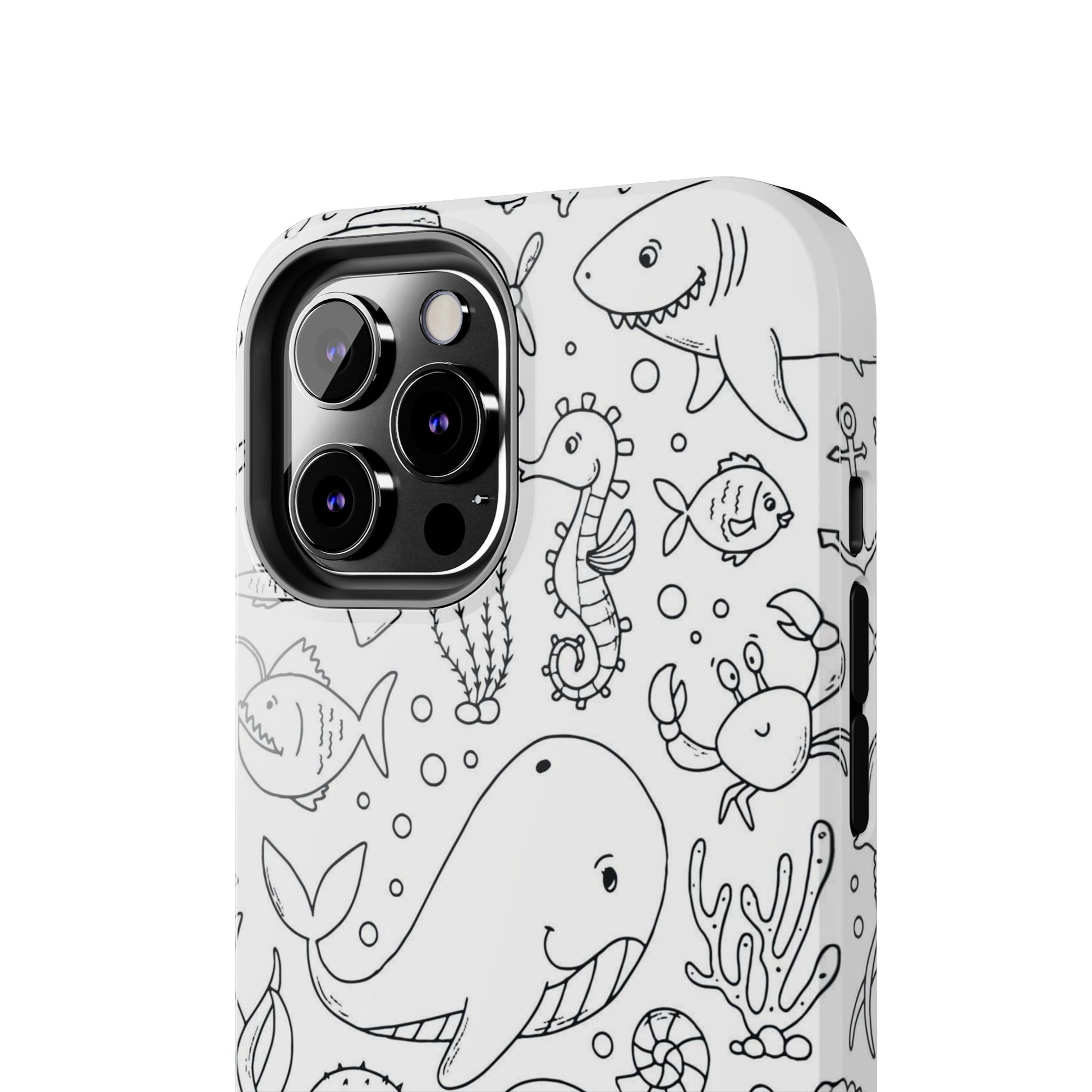 monochrome seamless pattern Tough Phone Cases