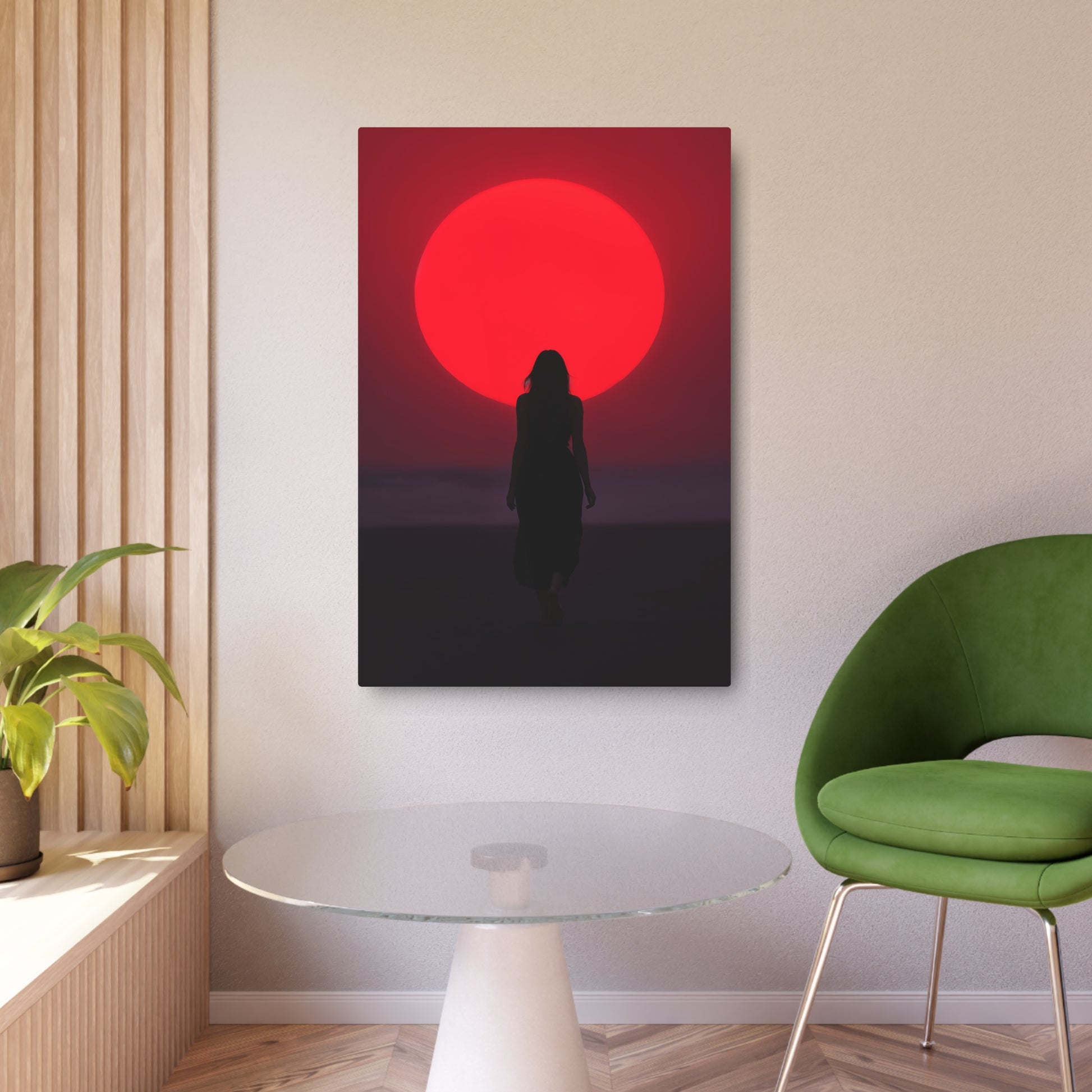 Stunning Metal Sign: Serene Sunset Scene with Silhouette | Perfect for Home Décor