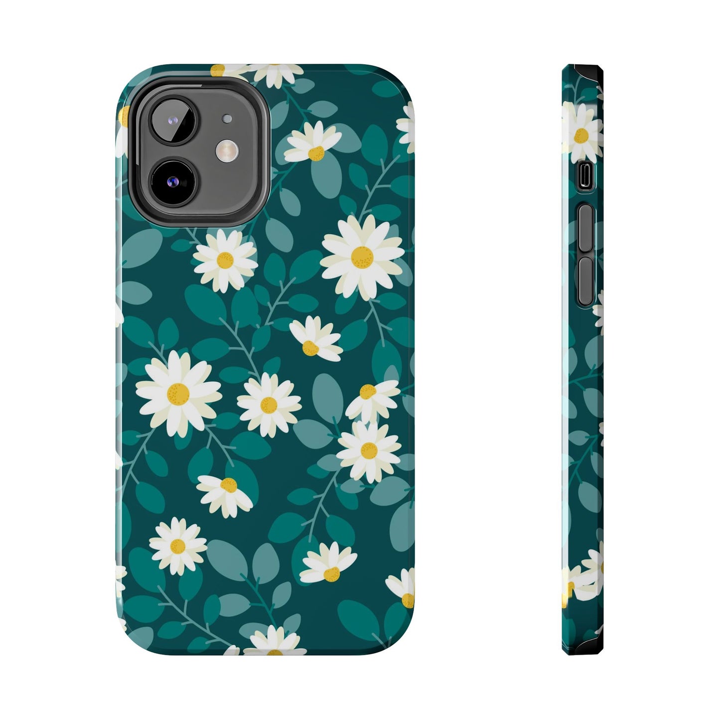 cute white daisy flower flat style seamless pattern Tough Phone Cases iPhone 12