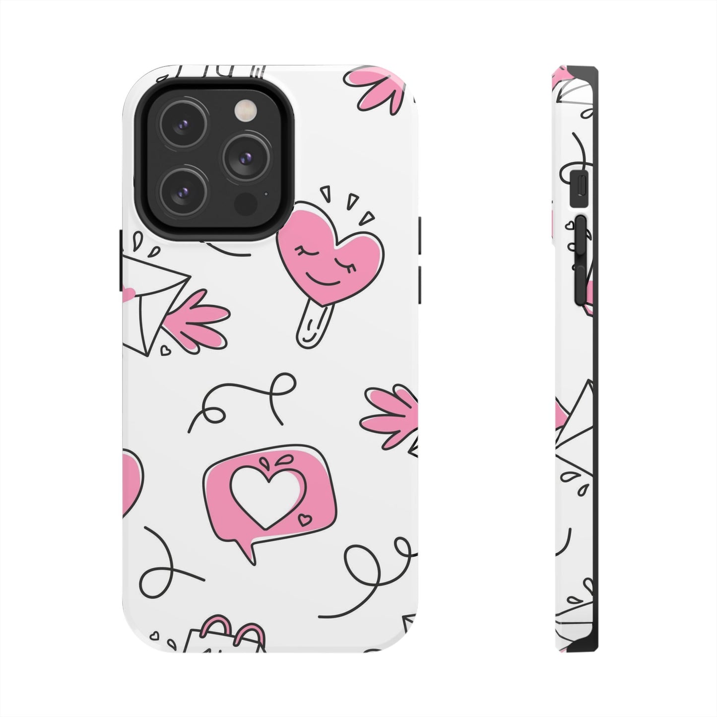 Seamless pattern of valentines calendars Tough Phone Cases iPhone 14 Pro Max