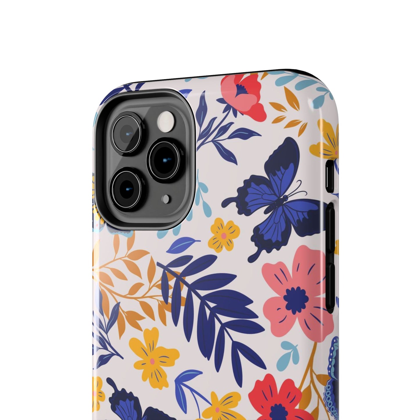 Seamless pattern with butterflies and flowers Tough Phone Cases