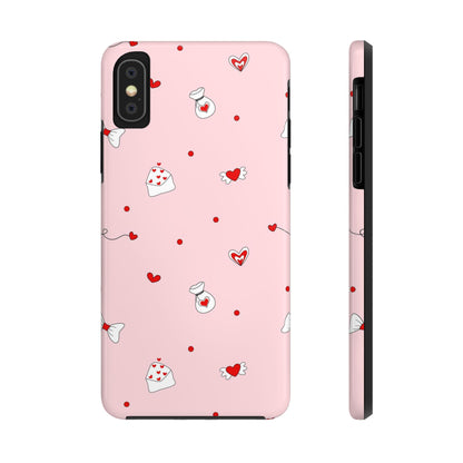 Abstract seamless pattern of cute hearts Tough Phone Cases iPhone X