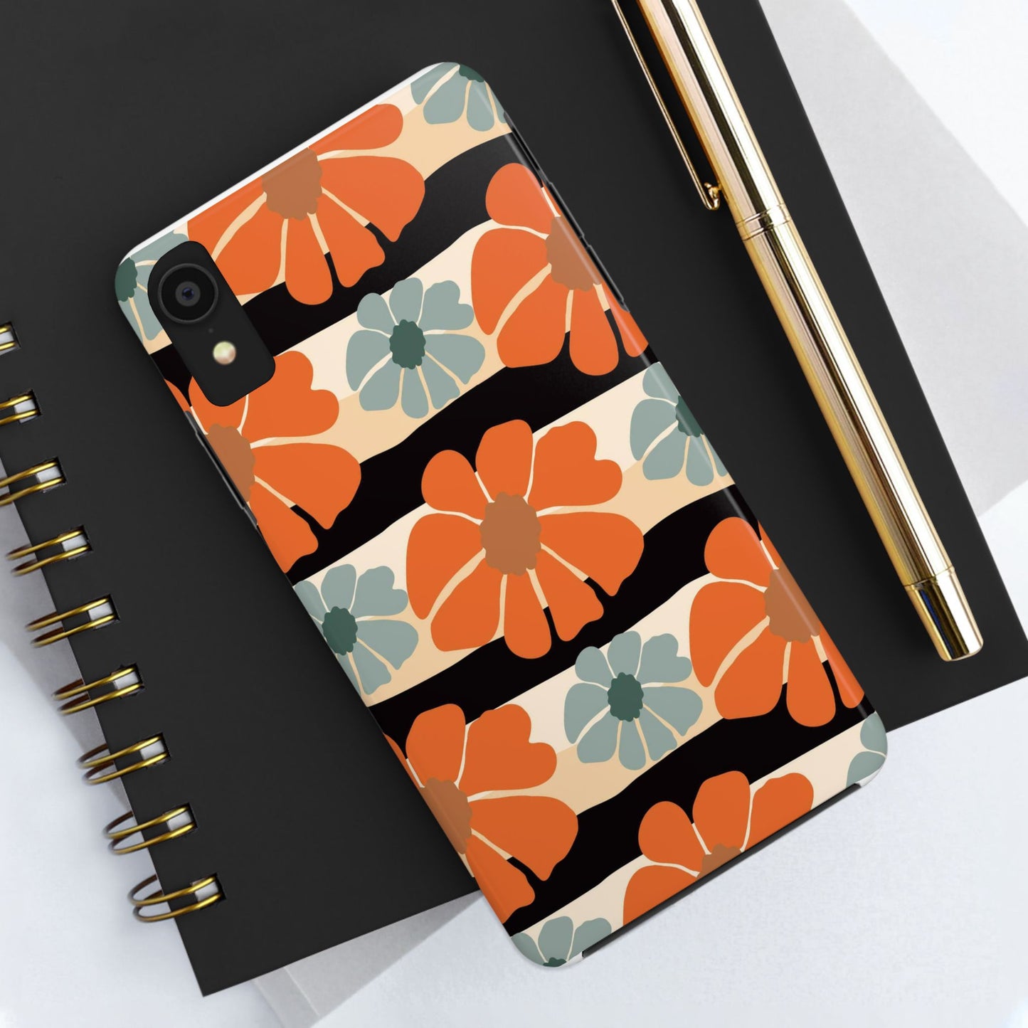 Retro groovy flowers seamless pattern Tough Phone Cases