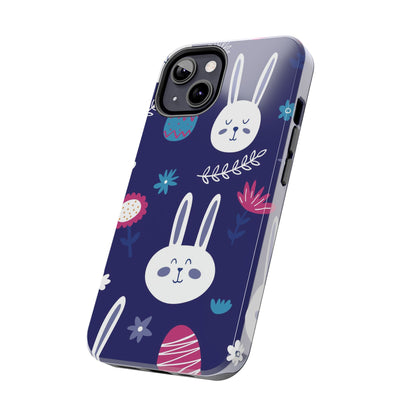 Seamless pattern with cute hand drawn bunnies Tough Phone Case