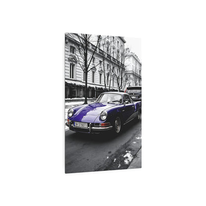 Vintage Purple Car Metal Sign | Retro Automotive Wall Art