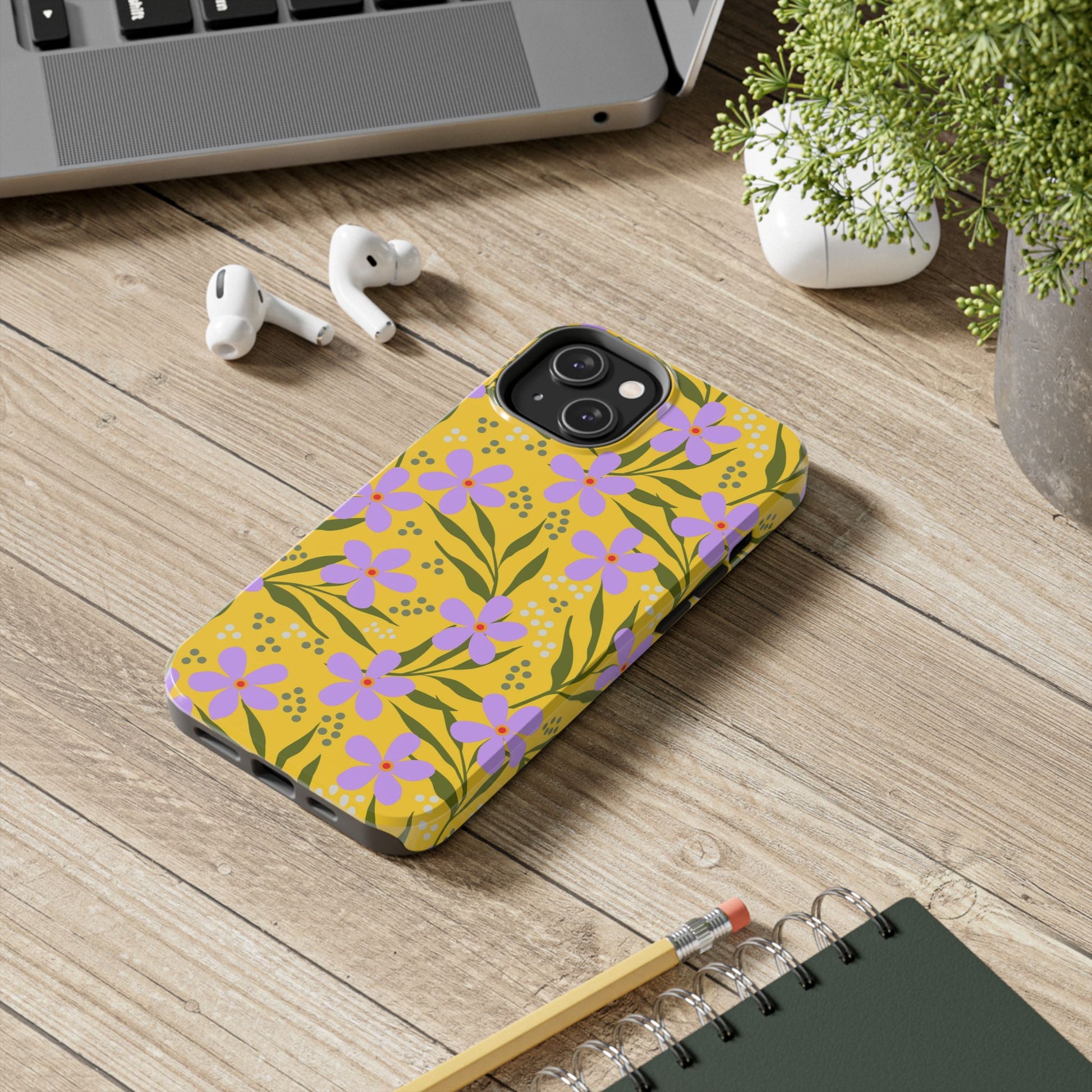 Folk art floral seamless pattern Tough Phone Cases