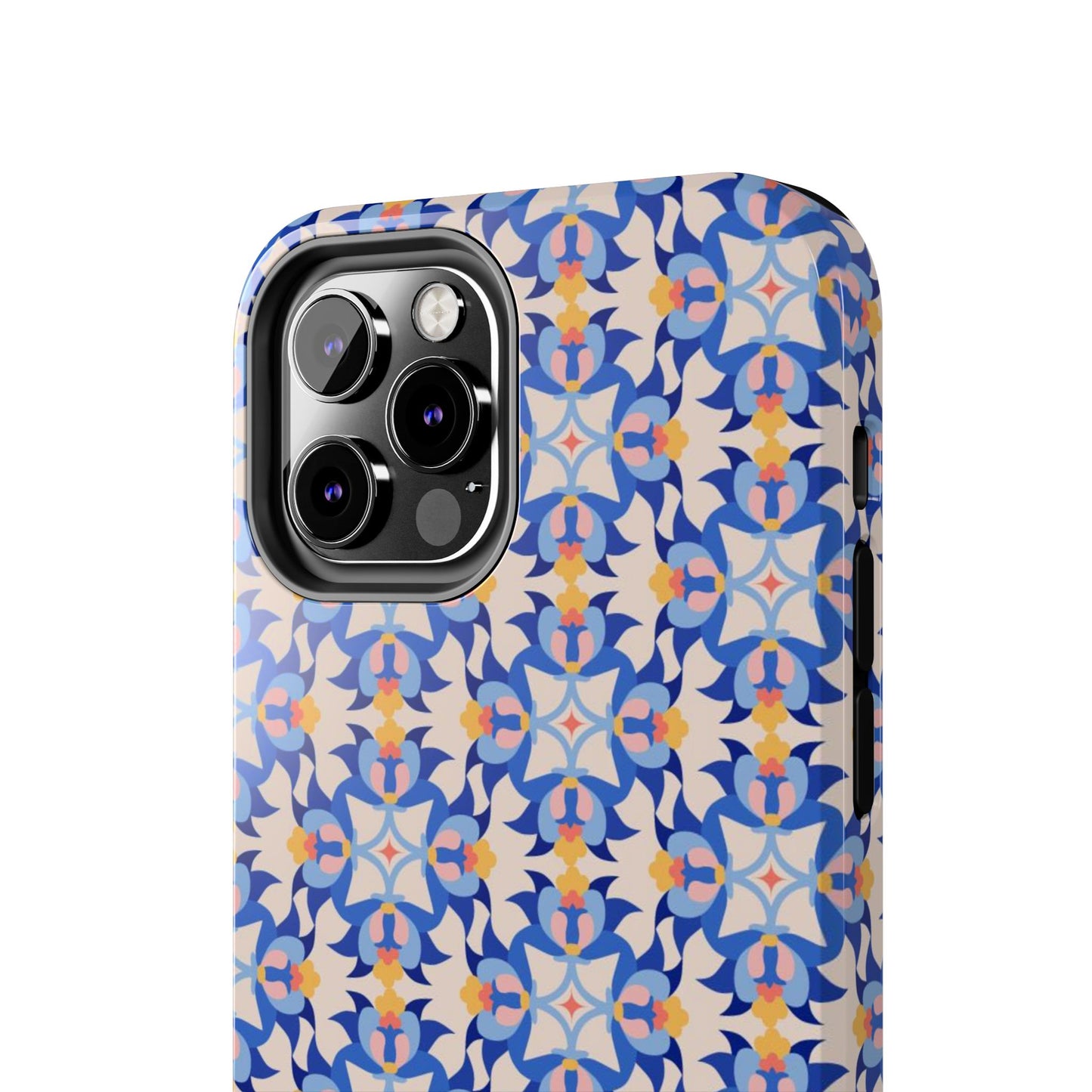 Floral Tile Pattern Tough Phone Cases