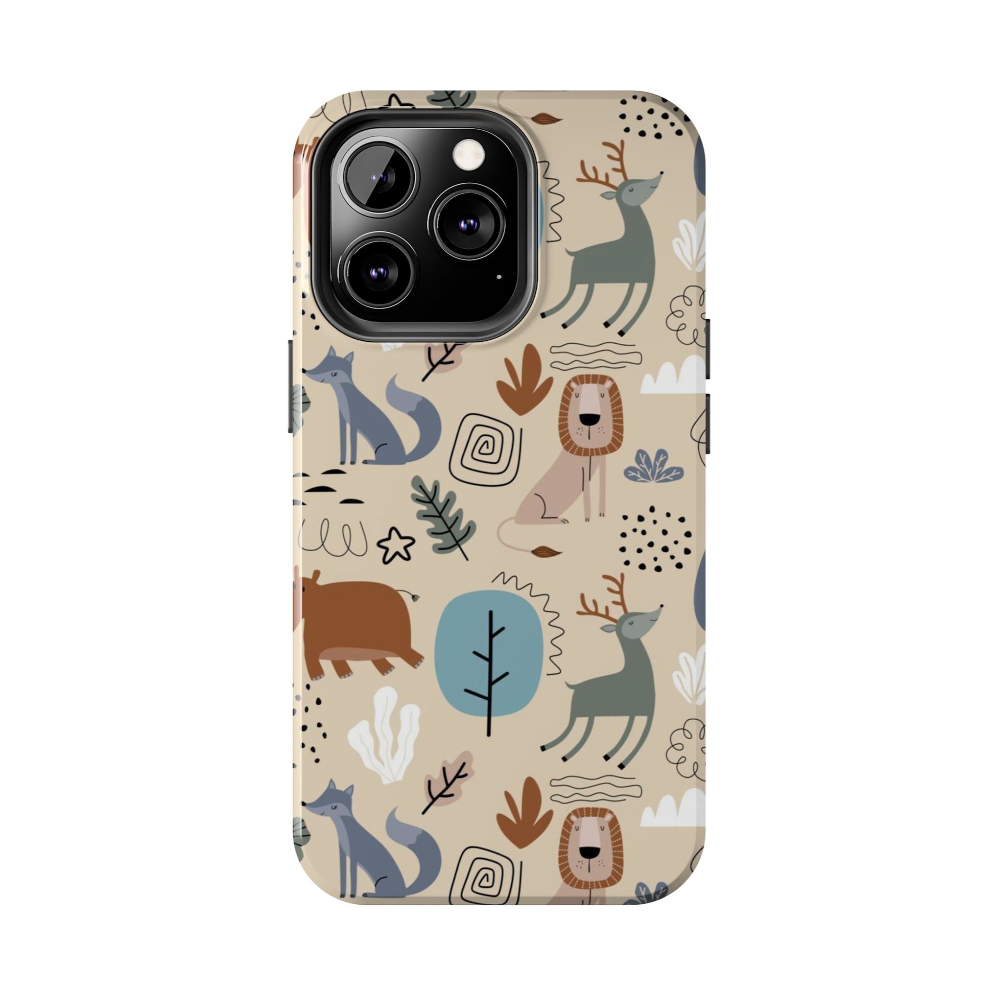 seamless pattern with cute animal Tough Phone Cases