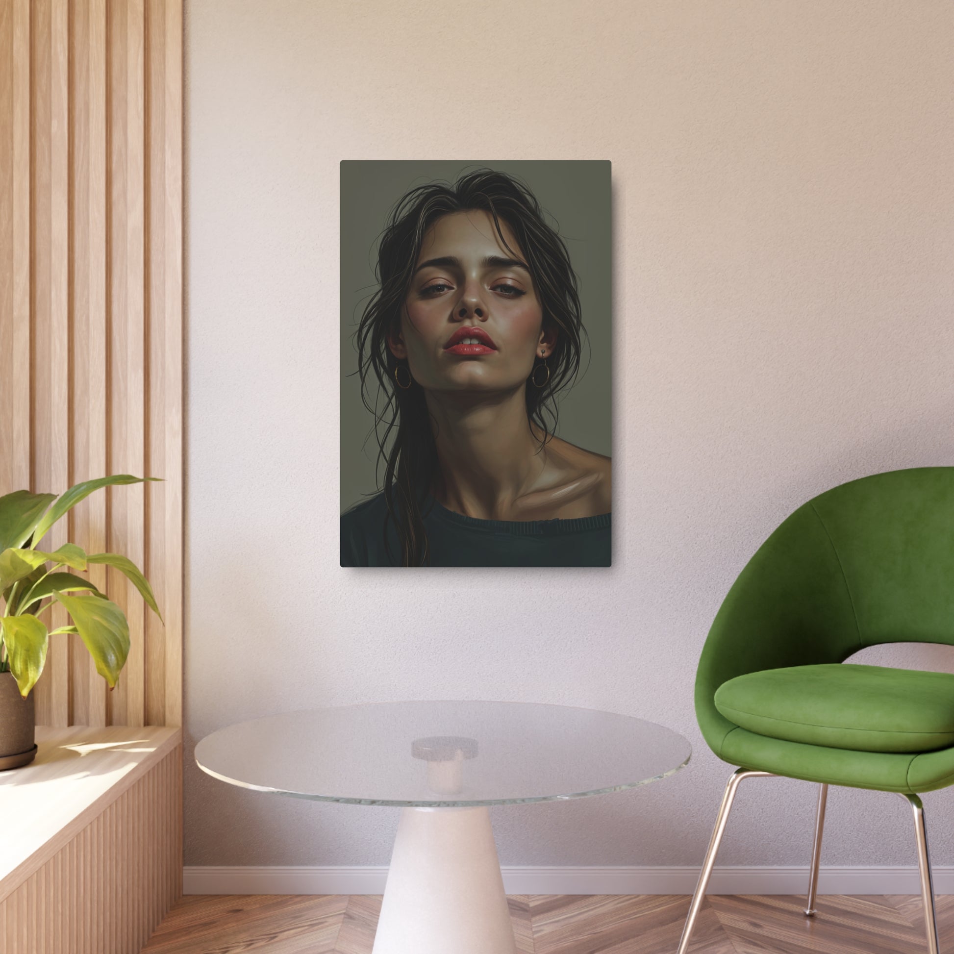 Elegant Metal Art Sign: Radiant Beauty Portrait 20″ x 30″ (Vertical) 0.12''