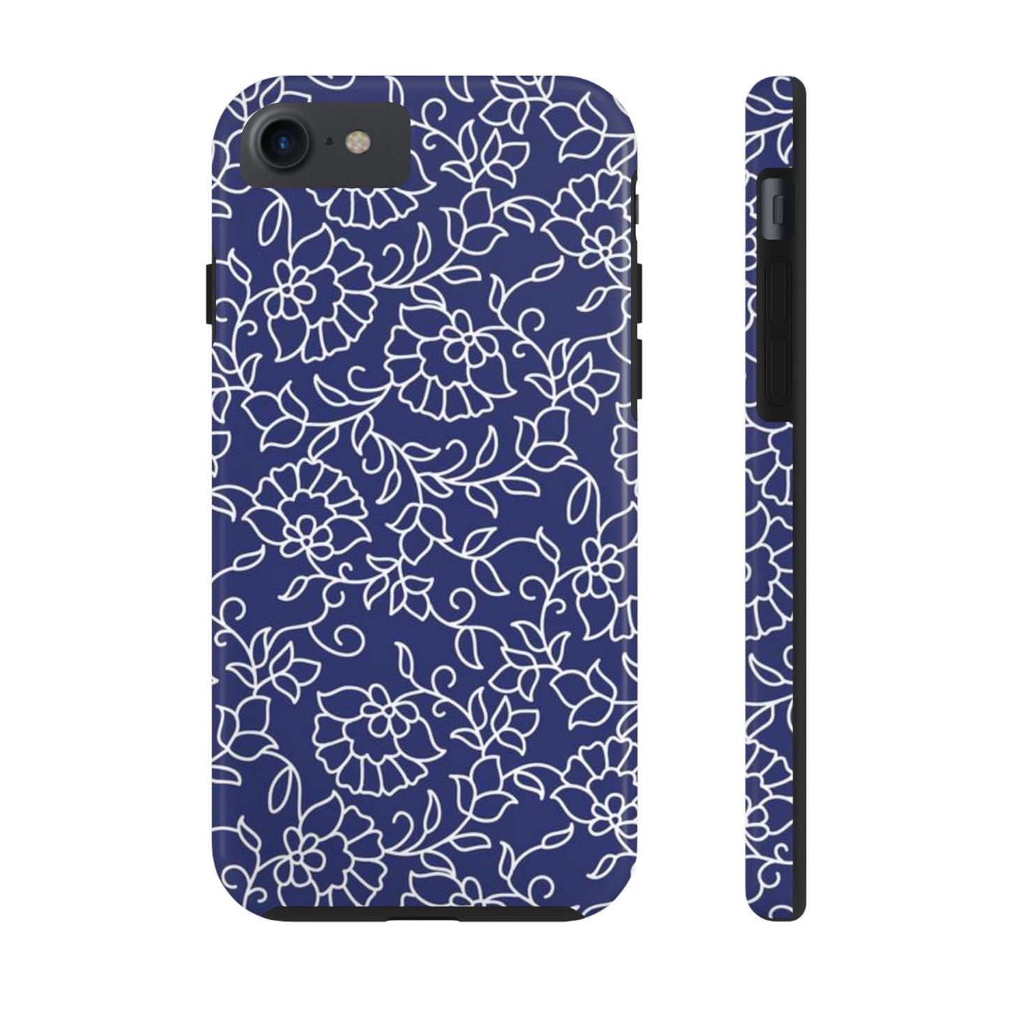 Outline Floral Pattern Tough Phone Cases iPhone 7, iPhone 8, iPhone SE