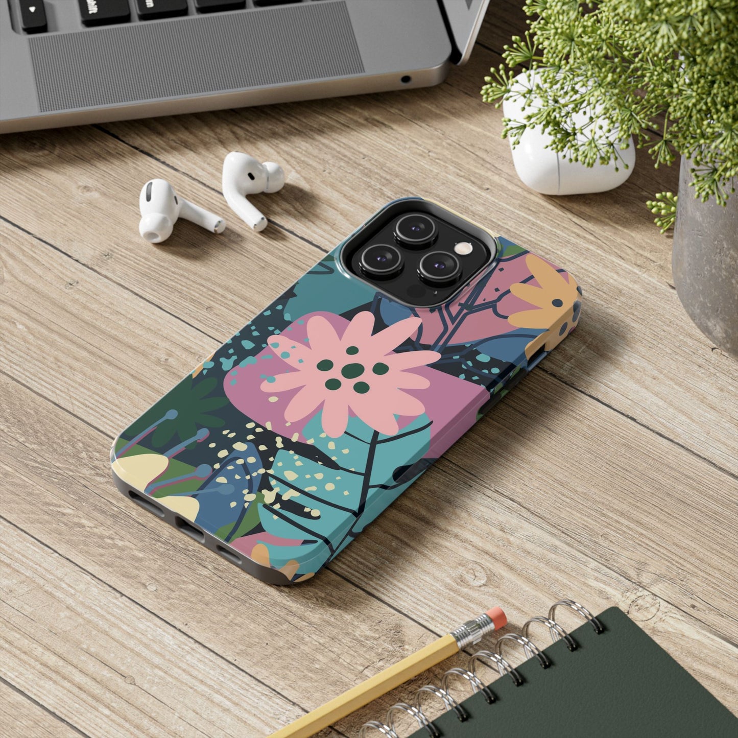 Contemporary collage design Tough Phone Cases