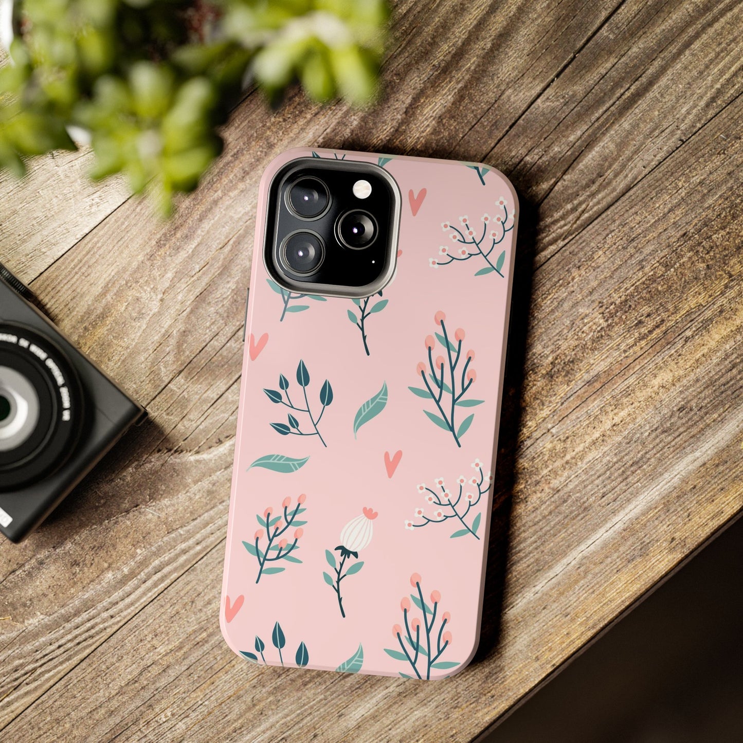 Floral seamless pattern. Garden flowers branches Tough Phone Cases