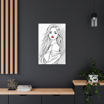 Captivating Elegance: A Striking Metal Print of Timeless Beauty and Modern Flair